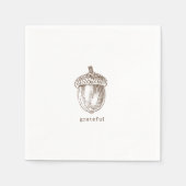 Rustikaler Minimalistisch-brauner Erntedank Serviette (Vorderseite)