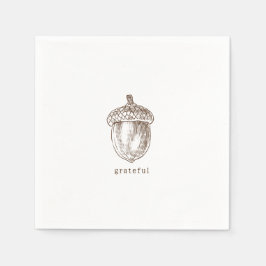 Rustikaler Minimalistisch-brauner Erntedank Serviette