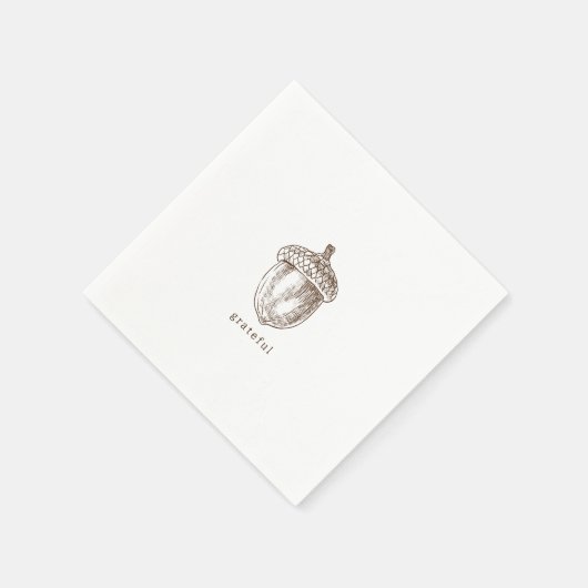 Rustikaler Minimalistisch-brauner Erntedank Serviette (Ecke)