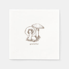 Rustikaler Minimalistisch-brauner Erntedank Serviette