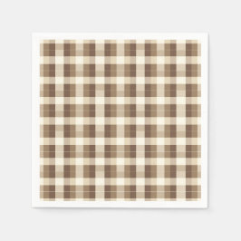 Rustikaler Minimalistisch-brauner Erntedank Serviette