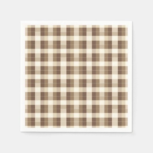 Rustikaler Minimalistisch-brauner Erntedank Serviette (Vorderseite)