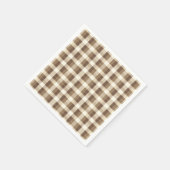 Rustikaler Minimalistisch-brauner Erntedank Serviette (Ecke)