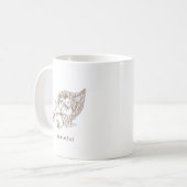 Rustikaler Minimalistisch Brown Fall Erntedank Kaffeetasse (Vorderseite Links)