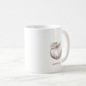 Rustikaler Minimalistisch Brown Fall Erntedank Kaffeetasse (VorderseiteRechts)