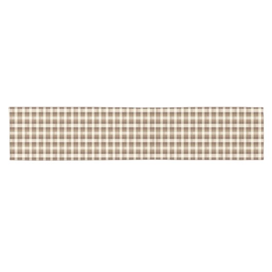 Rustikaler Minimalistisch Brown Fall Erntedank Kurzer Tischläufer (Horizontal)
