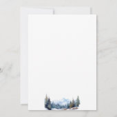 Rustikaler Minimalistischer Bergsee Schnee Save th Einladung (Rückseite)