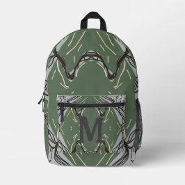Rustikaler Minimalistischer Diagonalweg Bedruckter Rucksack