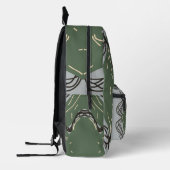 Rustikaler Minimalistischer Diagonalweg Bedruckter Rucksack (Links)