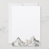 Rustikaler Minimalistischer Kraft-Berg Save the Da Einladung (Rückseite)