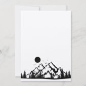 Rustikaler Minimalistischer Kraft-Berg Save the Da Einladung (Rückseite)