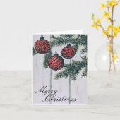 Rustikaler Minimalistischer Weihnachtsurlaub Karte (Gelbe Blume)