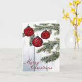 Rustikaler Minimalistischer Weihnachtsurlaub Karte (Gelbe Blume)