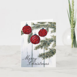 Rustikaler Minimalistischer Weihnachtsurlaub Karte