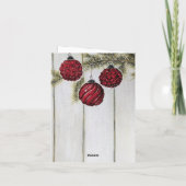 Rustikaler Minimalistischer Weihnachtsurlaub Karte (Rückseite)