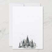 Rustikaler Minimalistischer Winterberg Save the Da Einladung (Rückseite)