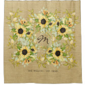 Rustikaler mit Monogramm Bauernhof Landbedeckung Duschvorhang (Vorderseite)