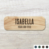 Rustikaler Mitarbeiter Woodgrain Brown Mitarbeiter Namensschild