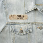 Rustikaler Mitarbeitername Woodgrain Brown Persona Namensschild (Beispiel)