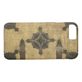 Rustikaler mittelalterlicher lederner Case-Mate iPhone hülle (Rückseite (Horizontal))