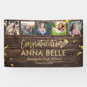 Rustikaler, moderner Abschluss für Fotocollage Banner