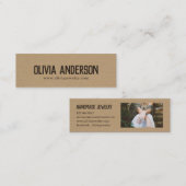Rustikaler, moderner, brauner Kraftpapierschmuck Mini Visitenkarte (Vorne/Hinten)
