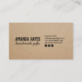 Rustikaler, moderner, brauner Kraftrad-Verkäufer Visitenkarte (Rückseite)