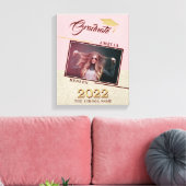 Rustikaler moderner Dusty Pink Grad Foto Abschluss Leinwanddruck (Insitu (Wohnzimmer))