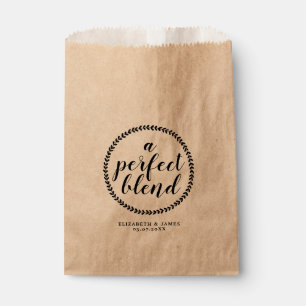 Rustikaler moderner perfekter Mischkaffee Geschenktütchen