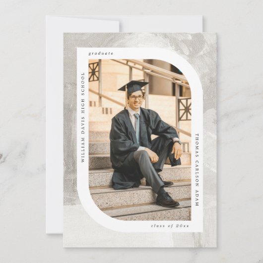 Rustikaler moderner Textrahmen Abschluss Ankündigung (Vorderseite)