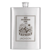 Rustikaler moderner Trauzeuge Flachmann (Vorderseite)