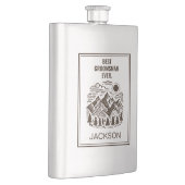 Rustikaler moderner Trauzeuge Flachmann (Rechts)