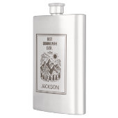 Rustikaler moderner Trauzeuge Flachmann (Links)