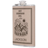 Rustikaler moderner Trauzeuge Flachmann (Links)