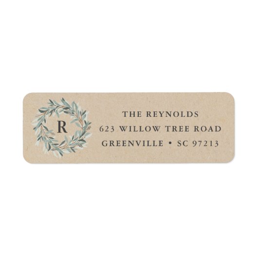 Rustikaler Monogram-Grünkranz (Vorne)