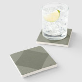 Rustikaler Moss Green Diamond Stone Untersetzer (Seitenansicht)