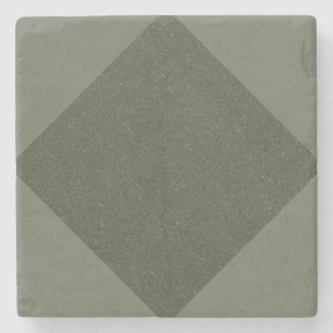 Rustikaler Moss Green Diamond Stone Untersetzer