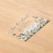 Rustikaler Mount Evergreen Forest Save the Date Acryleinladungen (Ablage )