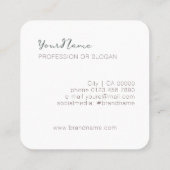 Rustikaler mystischer Schmetterling Zeichne schön Quadratische Visitenkarte (Rückseite)