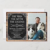 Rustikaler Mythos Legende Überraschung 50. Geburts Einladung (Vorderseite)