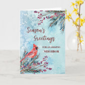 Rustikaler Nachbar Weihnachtsfeiertag Karte (Gelbe Blume)