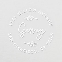 Rustikaler Nachname und Adresse | Unternehmen oder