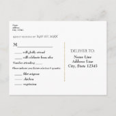 Rustikaler Nachtbaum & Mason Jar Lights Wedding RS Einladungspostkarte (Rückseite)