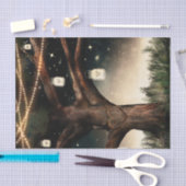 Rustikaler Nachtbaum mit Lichtern & Mason Jars Hoc Seidenpapier (Handwerk)