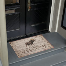 Rustikaler Nagelholz Walking Elch Willkommen