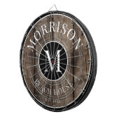 Rustikaler Name der Holzfamilie Dartscheibe (Vorderseite rechts)