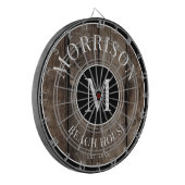 Rustikaler Name der Holzfamilie Dartscheibe (Vorderseite Links)