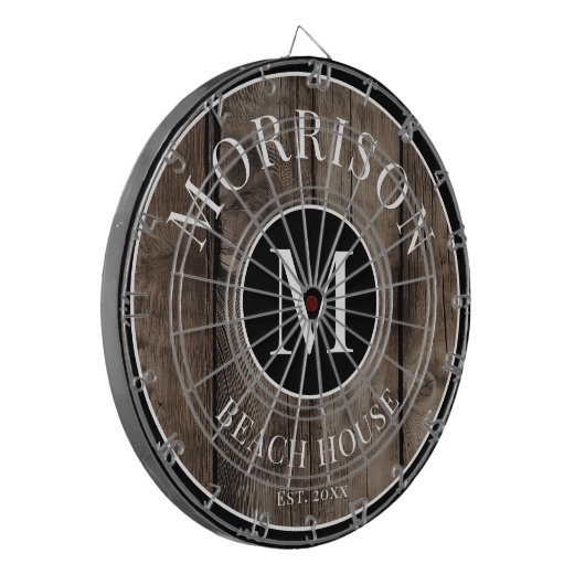 Rustikaler Name der Holzfamilie Dartscheibe (Vorderseite Links)