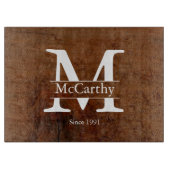 Rustikaler Name der Holzfamilie Schneidebrett (Vorderseite)