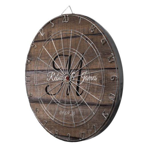 Rustikaler Name der Monogram-Bauernfamilie Dartscheibe (Vorderseite rechts)